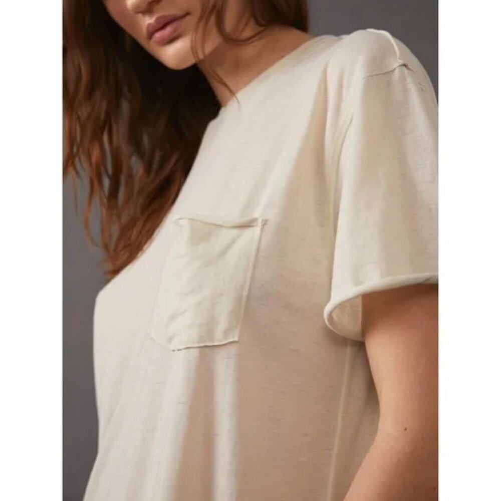 FREE PEOPLE NWT Vella Tee / White Swan - small - Picture 2 of 11